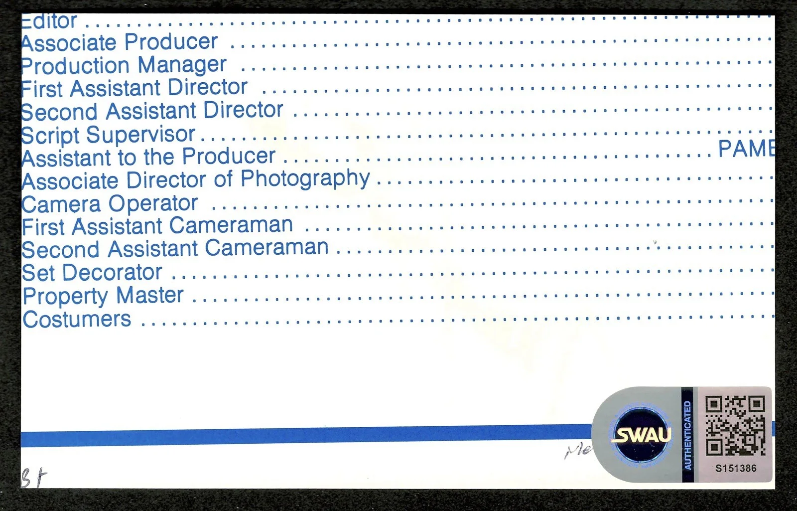 Meryl Streep Signed Autographed 3x5 Card SWAU Cert The Devil Wears Prada, изображение 2