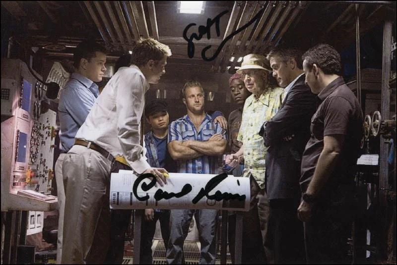Scott Caan, Carl Reiner — OCEAN'S THIRTEEN MOVIE CAST - AUTOGRAPHED SIGNED PHOTOGRAPH WITH CO-SIGNERS