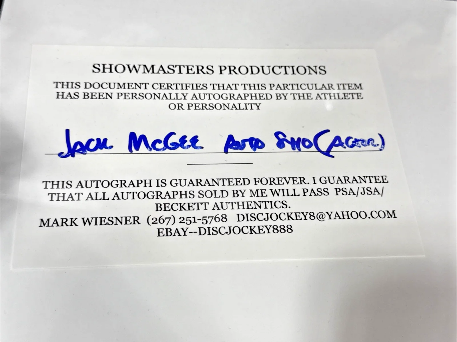 Jack McGee Signed Autographed 8x10 Photo The Fighter Rescue Me COA, изображение 2