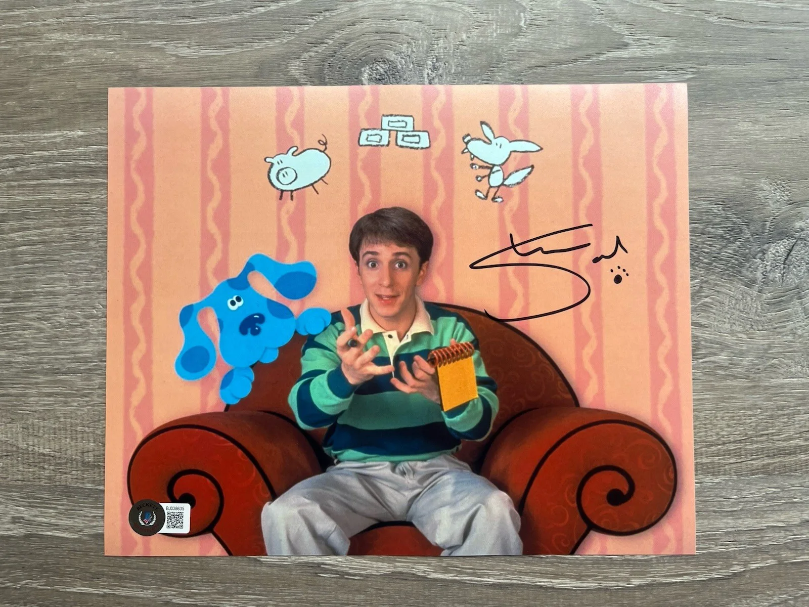 Steve Burns — Steve Burns Signed Blues Clues 8x10 Photo Beckett COA Nickelodeon, изображение 2