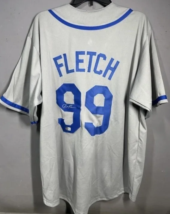 Chevy Chase Signed Auto Los Angeles Dodgers Fletch Baseball Jersey Beckett COA, изображение 3