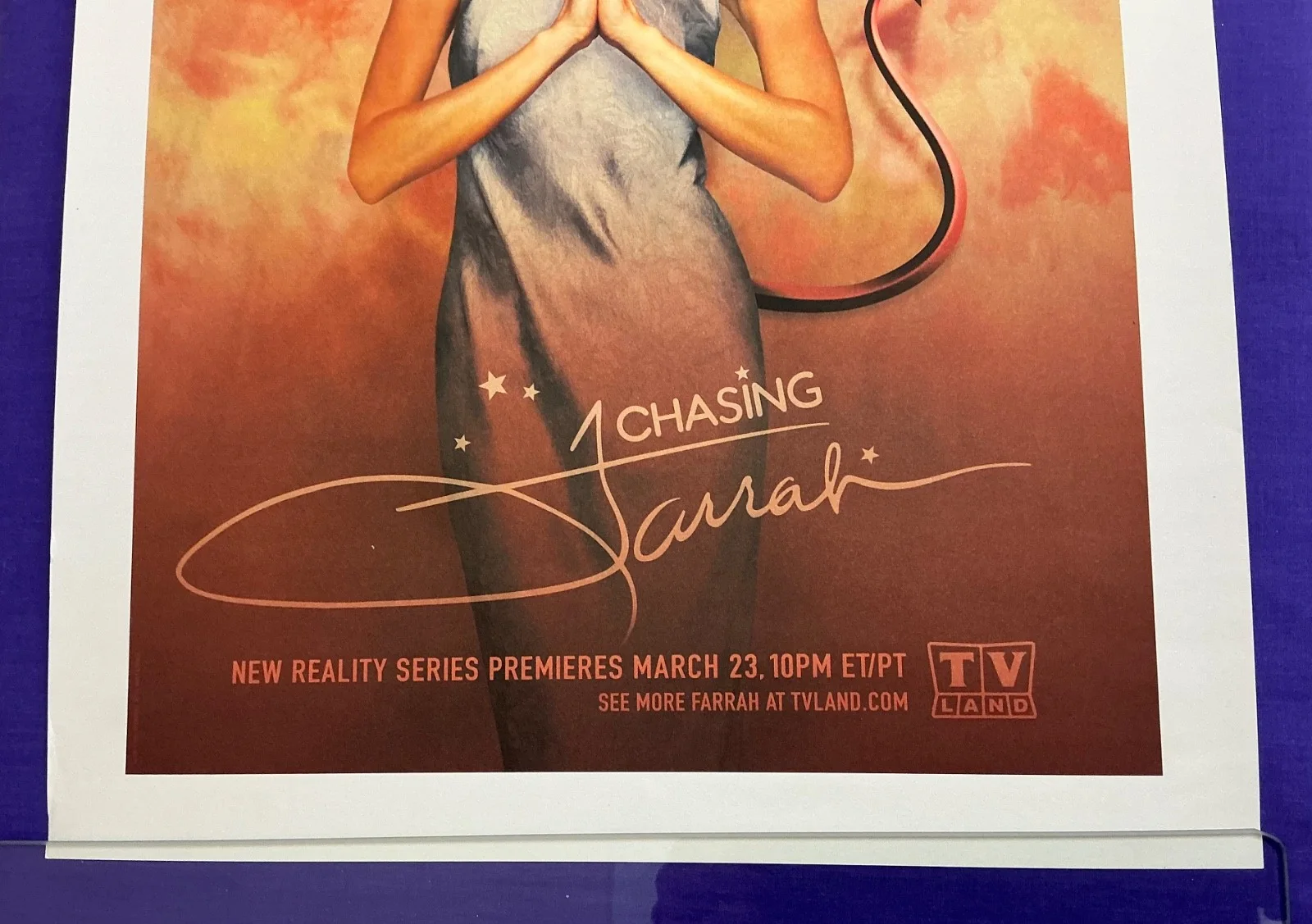 Chasing Farrah Fawcett Poster TV Land Rare Promo 2005 Ltd Litho Charlie’s Angels, изображение 3