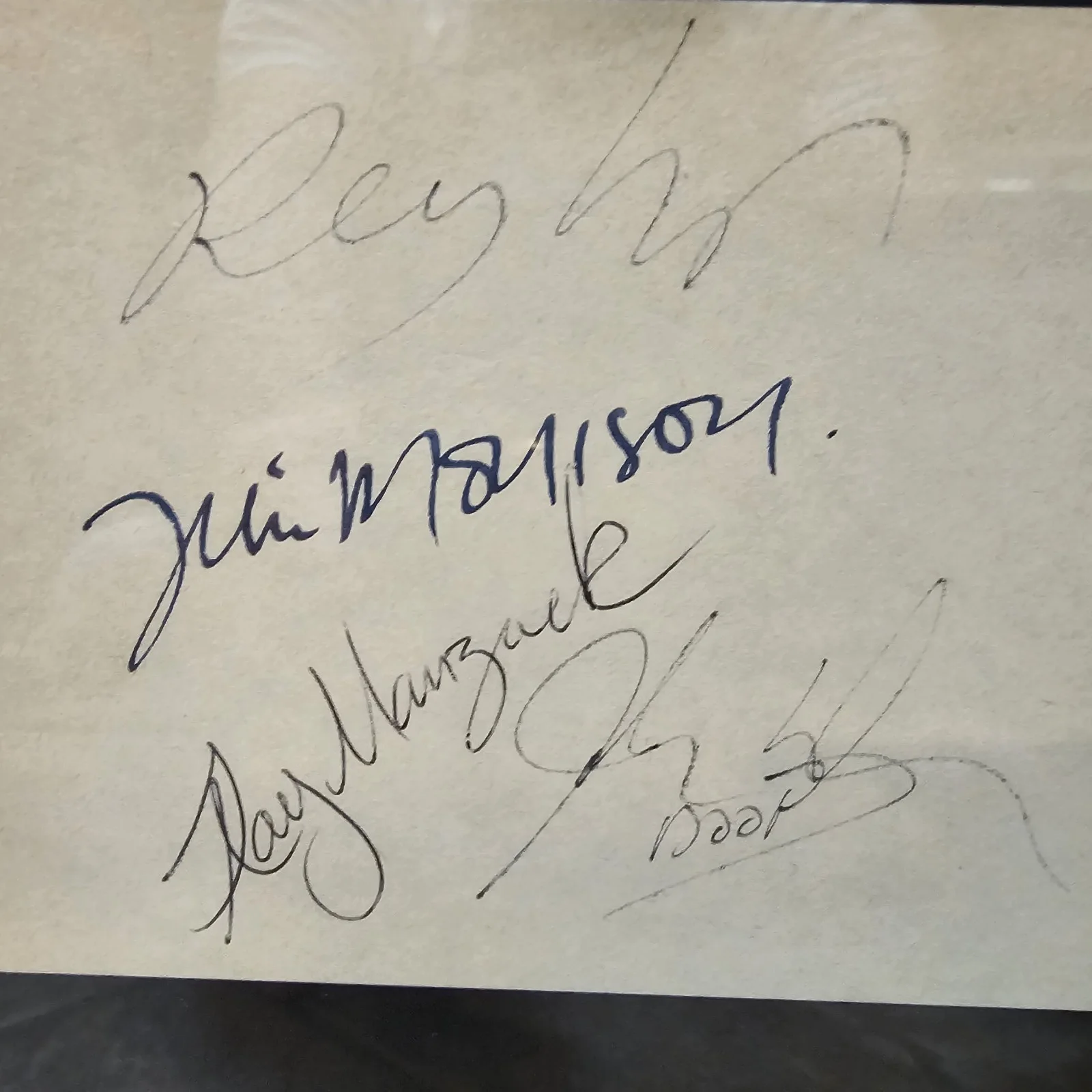 The Doors Full Set Of Hand Signed Autographs -Holy Grail -COA -Framed -Morrison, image 4