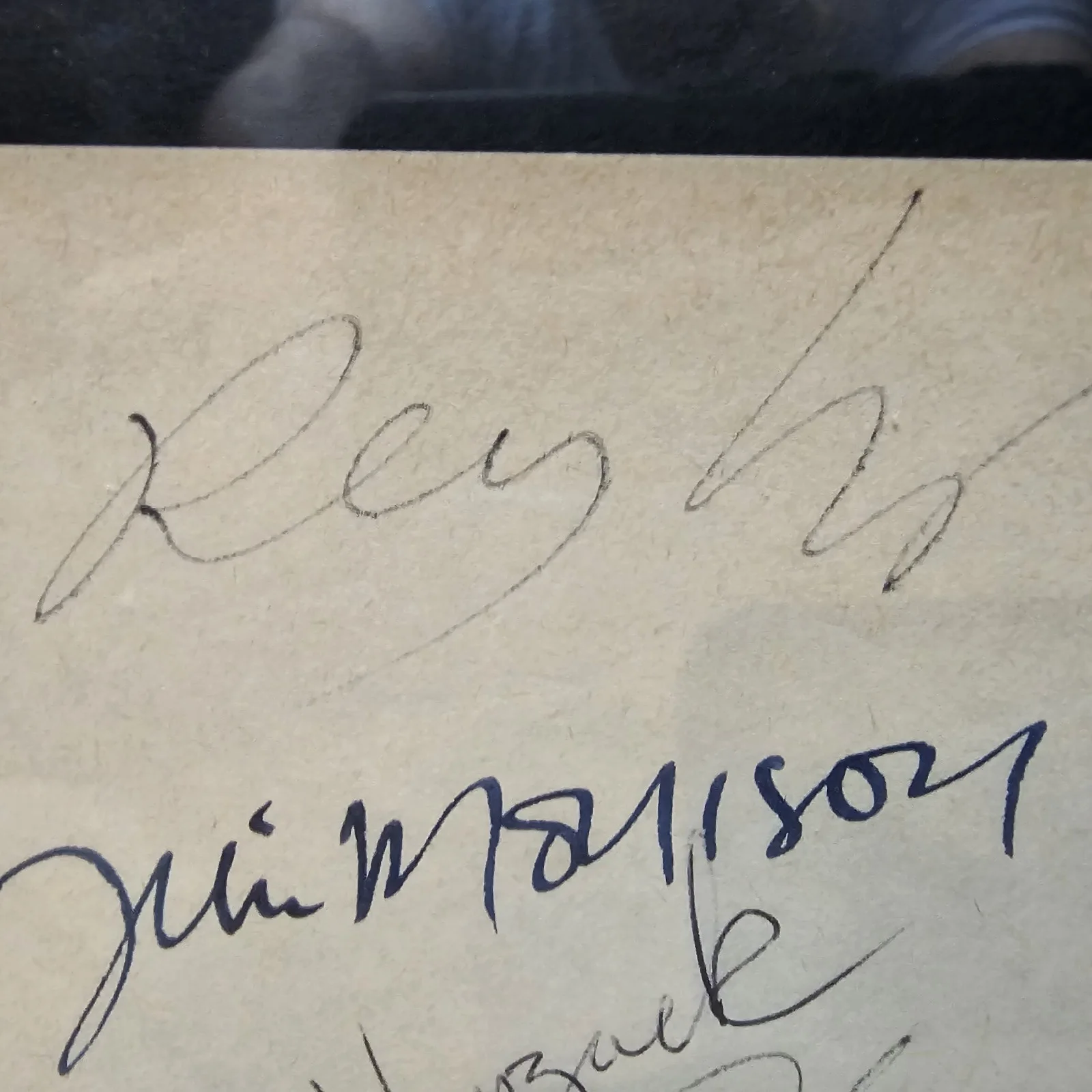 The Doors Full Set Of Hand Signed Autographs -Holy Grail -COA -Framed -Morrison, image 5