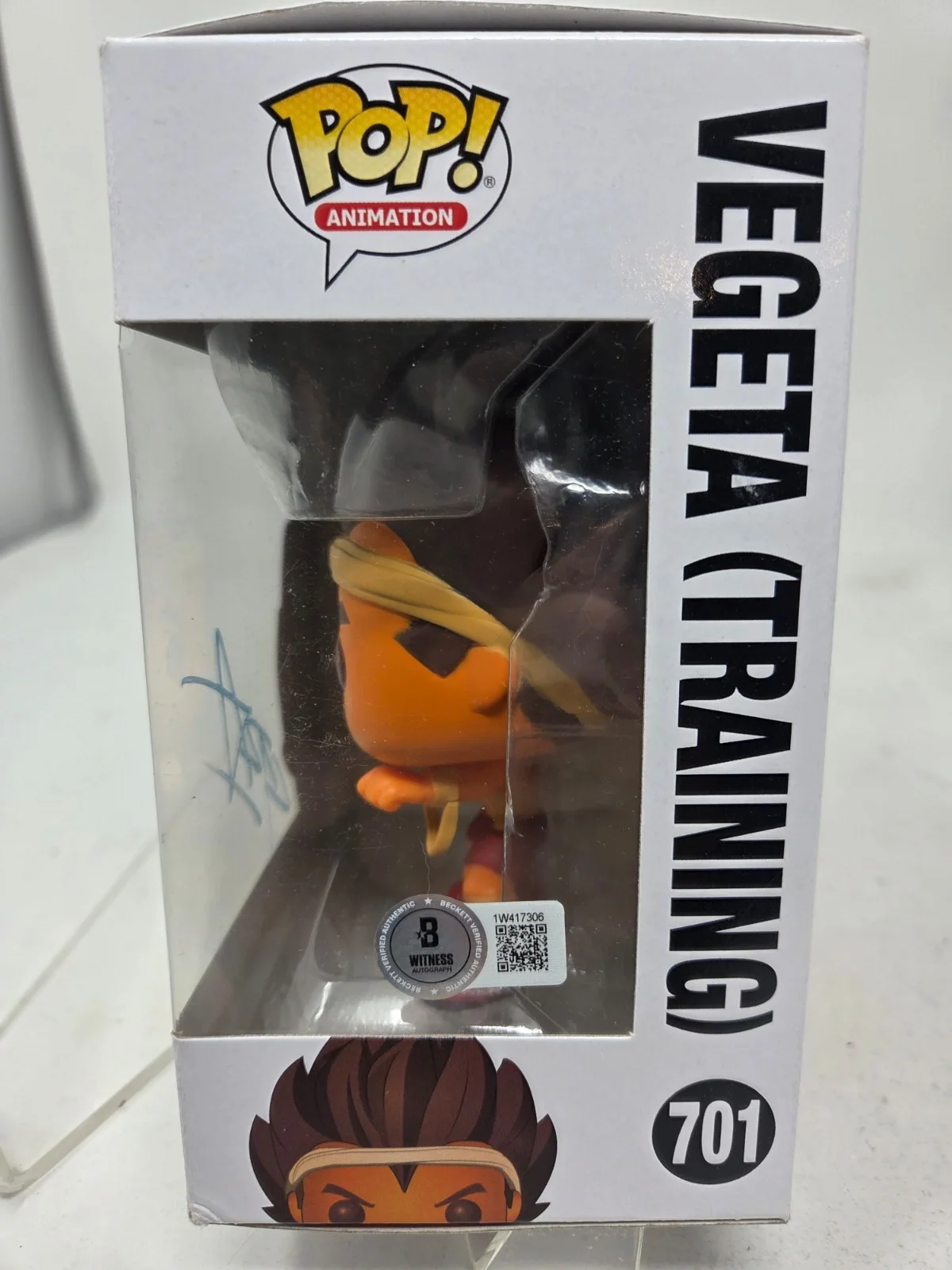 Chris Sabat — Vegeta signed Dragon Ball Z Funko Pop Figure 701 Training Chris Sabat Beckett, image 2