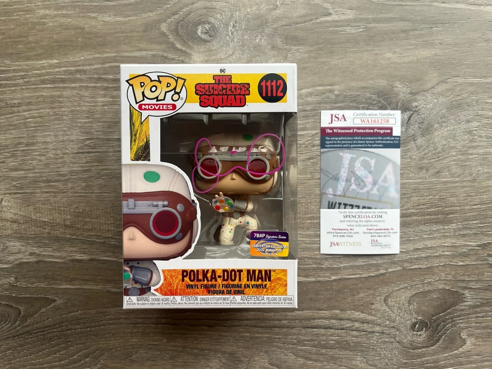 David Dastmalchian — David Dastmalchian Signed Polka Dot Man Funko Pop JSA COA Suicide Squad 7BAP