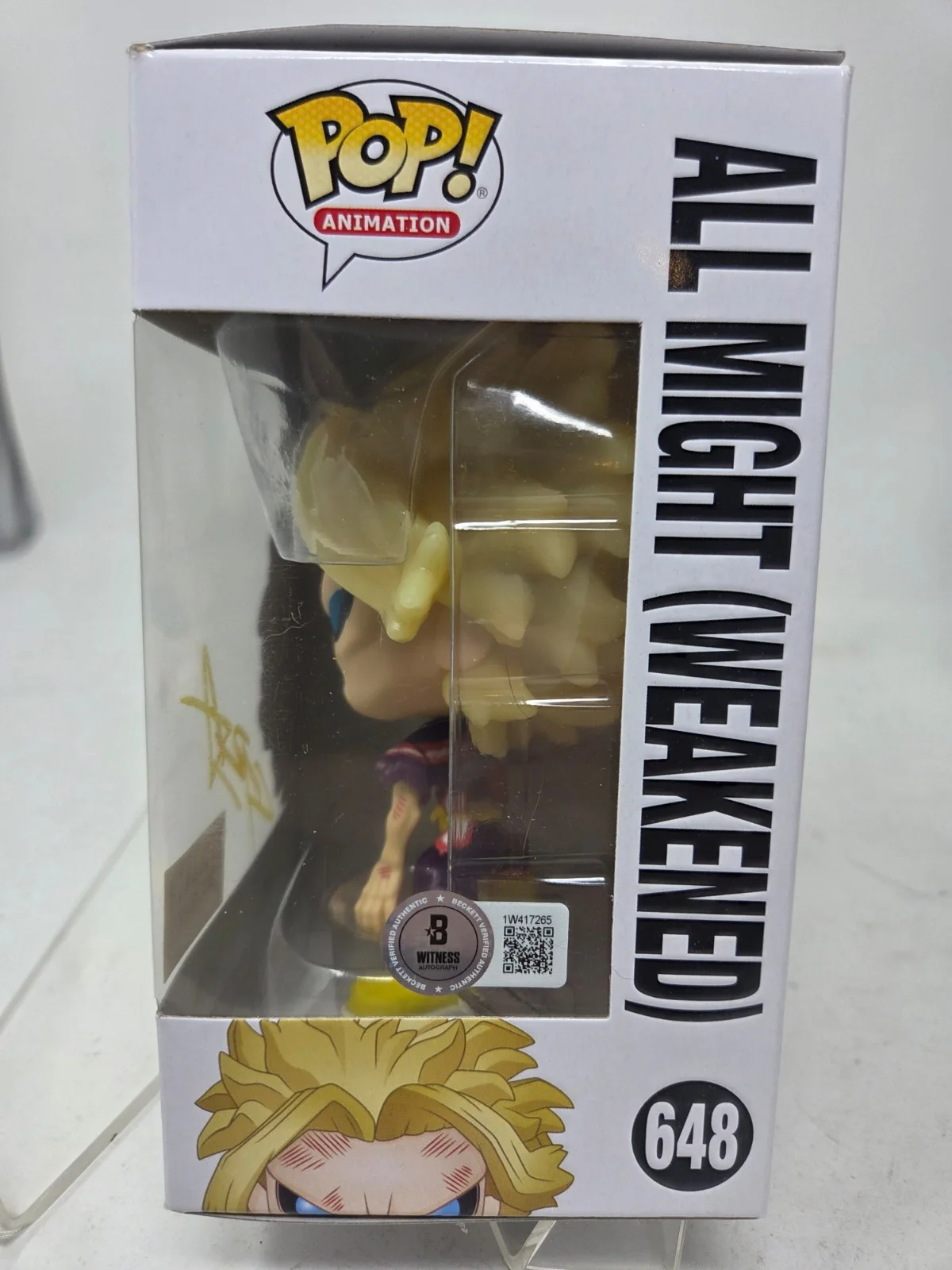 Chris Sabat — All Might signed My Hero Academia Funko Pop Figure 648 Chris Sabat Beckett, изображение 2
