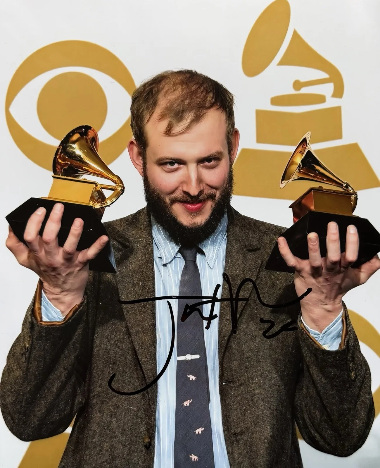 Bon Iver — Justin Vernon Bon Iver “Skinny Love” Signed Autograph 8x10 Photo PROOF COA
