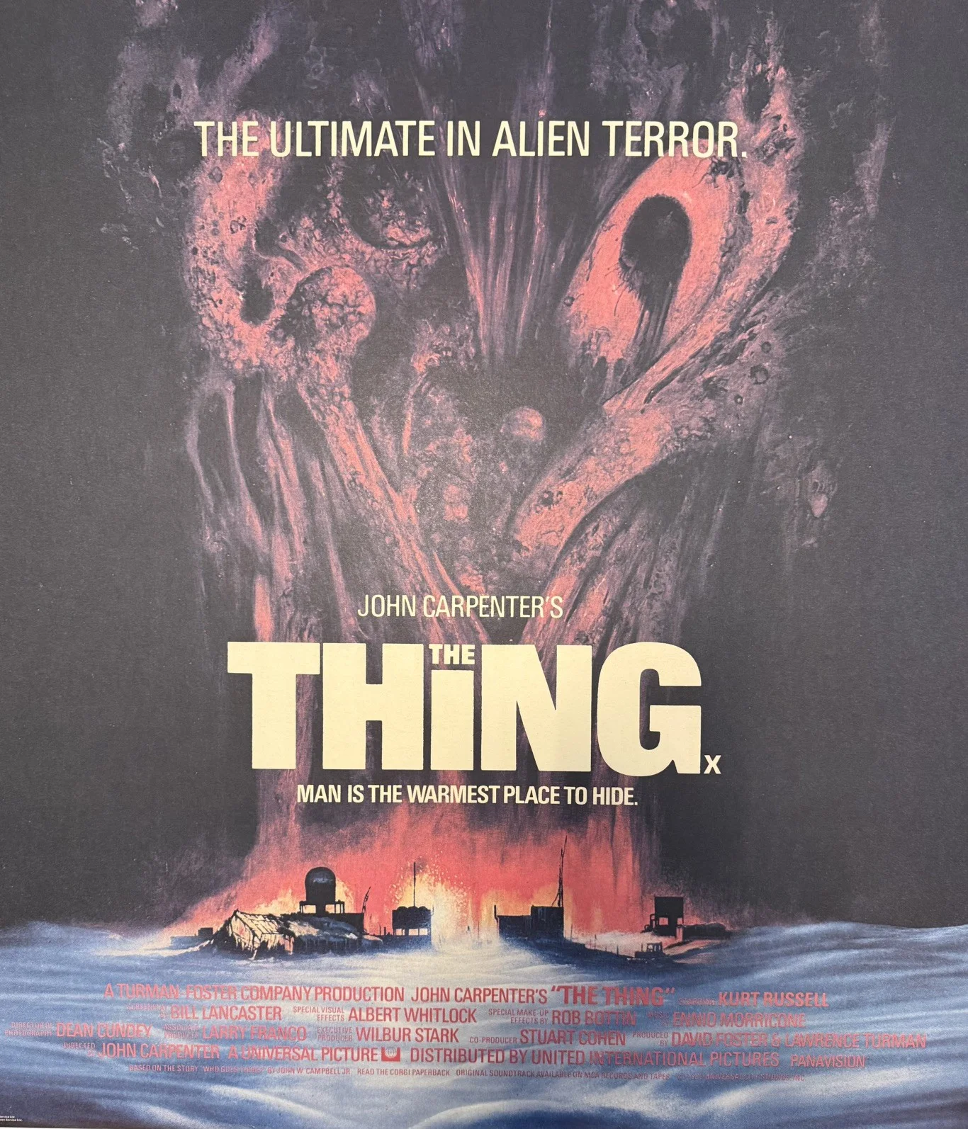 The Thing 1982 UK Cinema Poster Les Edwards Artwork John Carpenter Kurt Russell, image 2