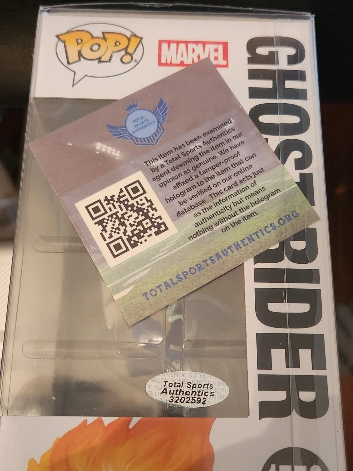 Nicholas Cage — Nicholas Cage Autographed Ghost Rider Funko Pop With Certification, image 5