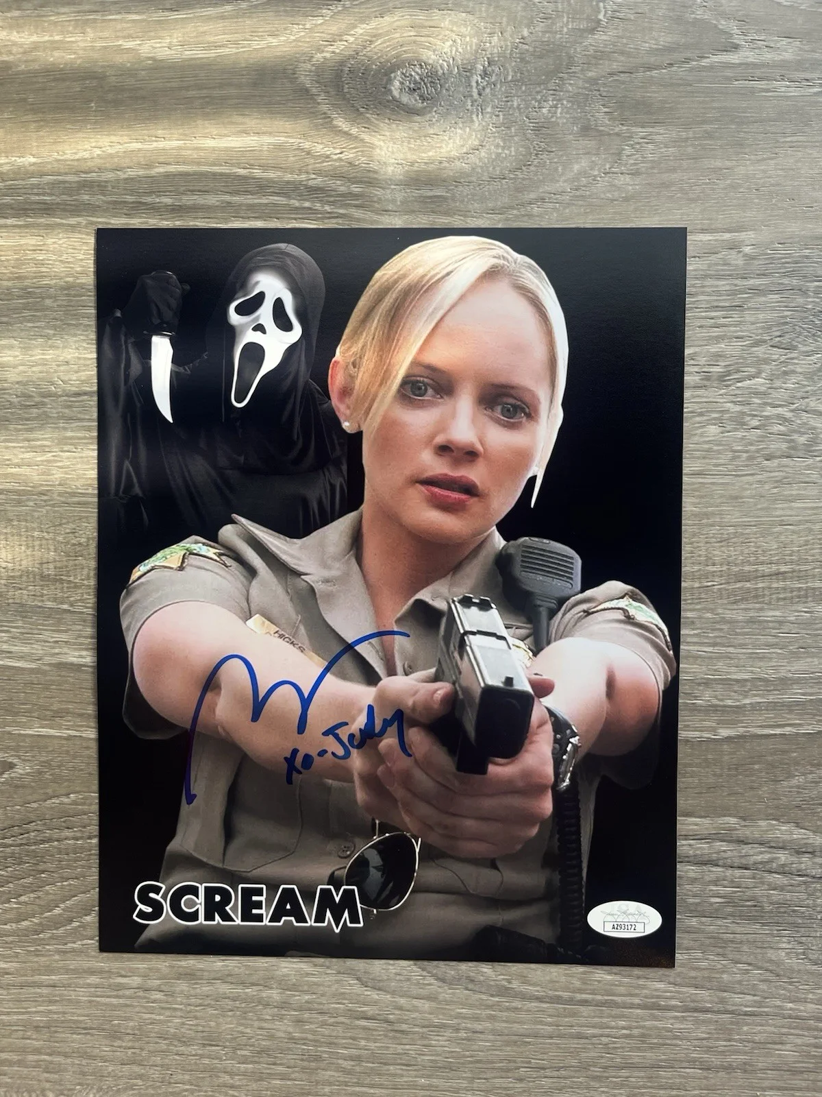 Marley Shelton — Marley Shelton Signed Scream 8x10 Photo JSA COA Deputy Judy Hicks Ghostface, image 2