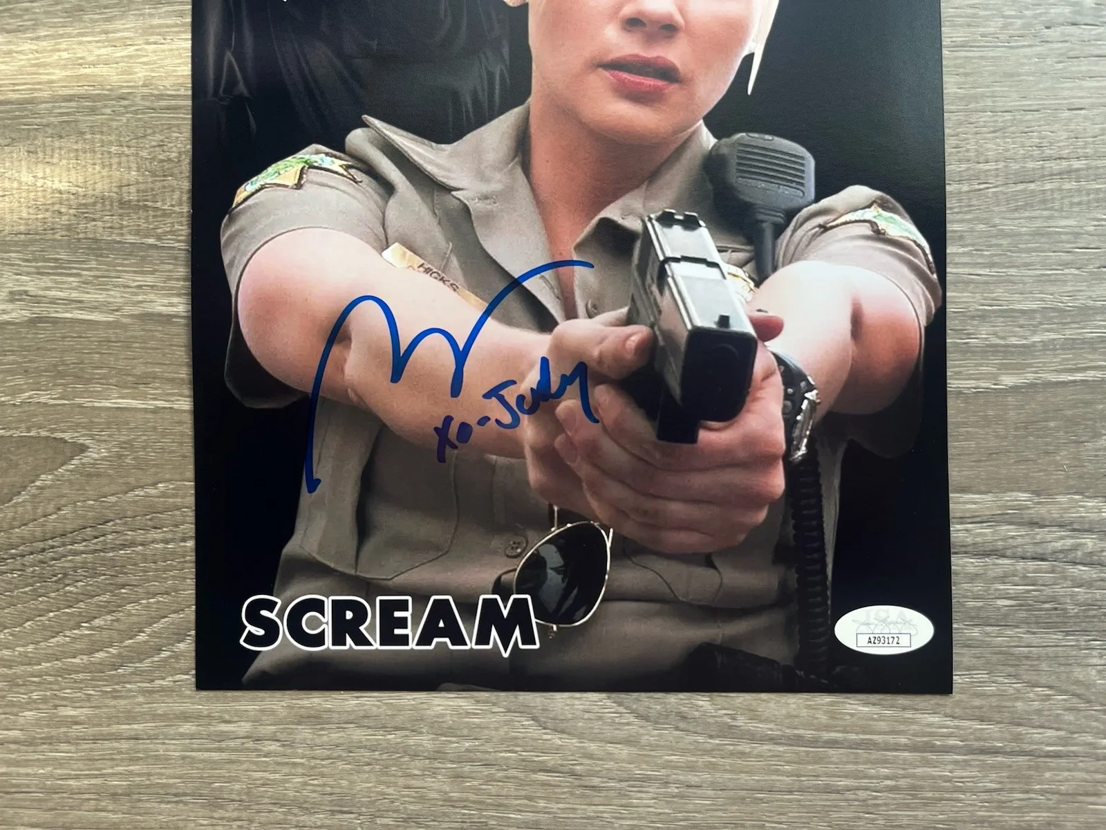 Marley Shelton — Marley Shelton Signed Scream 8x10 Photo JSA COA Deputy Judy Hicks Ghostface, image 3