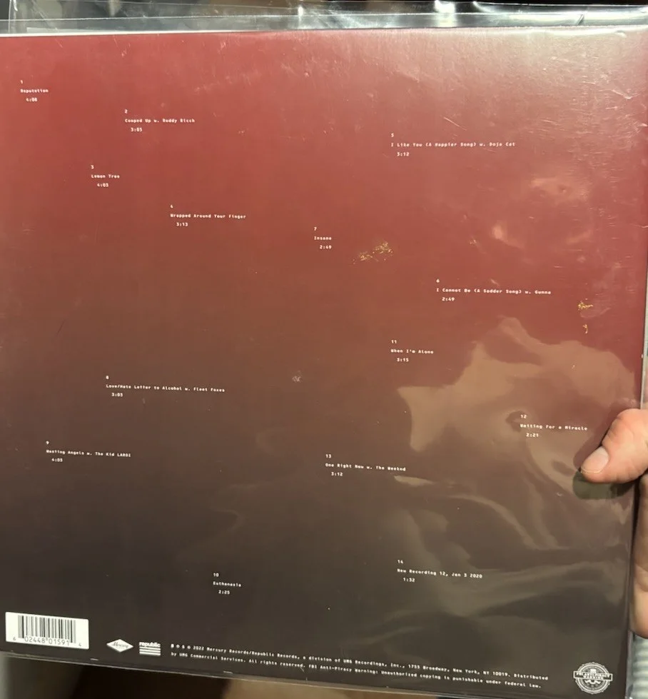 Post Malone SIGNED Twelve Carrot Toothache Vinyl JSA COA Album LP Autograph, изображение 3