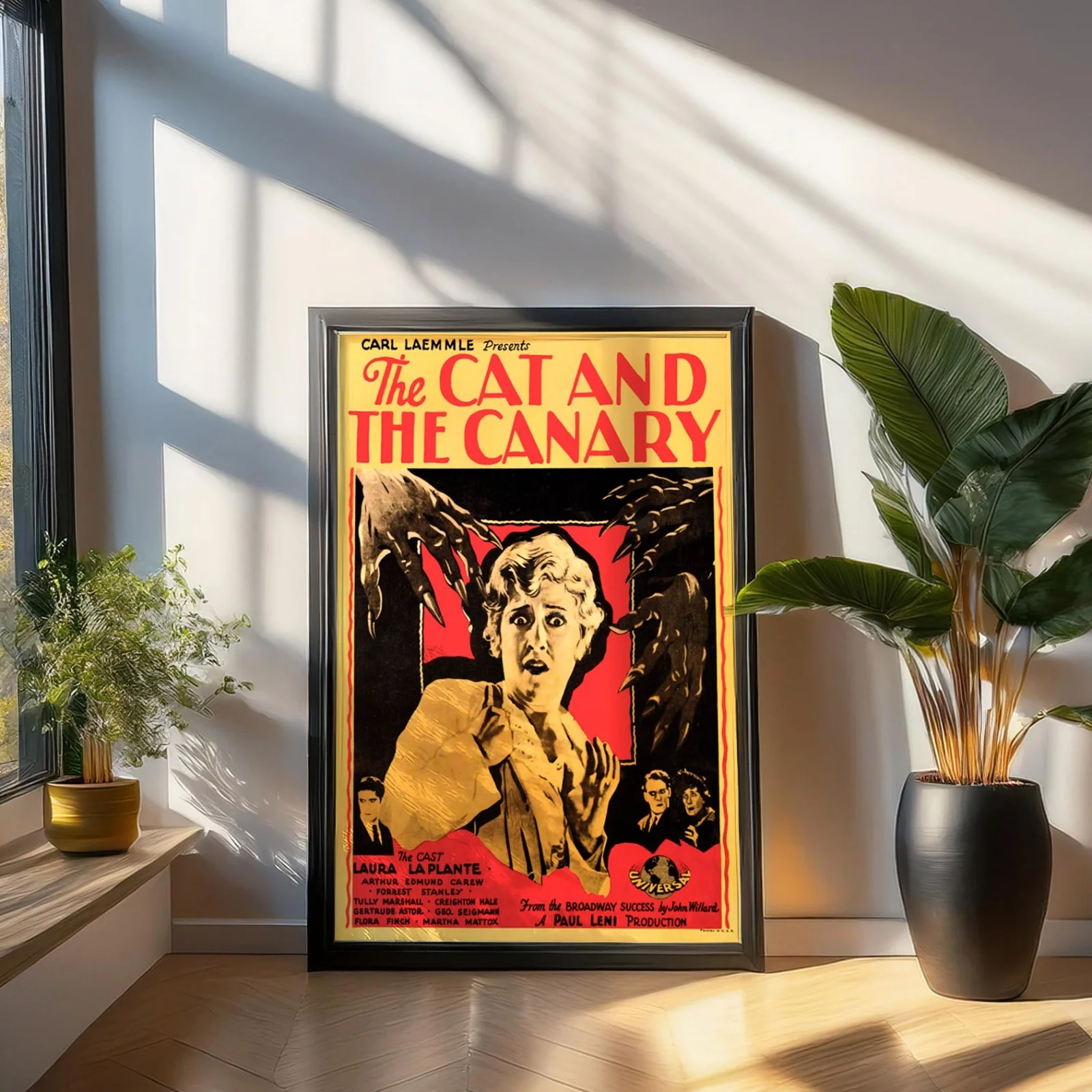 The Cat And The Canary - 1927 Silent Horror Restored 27.2" x 41" US One Sheet, image 3
