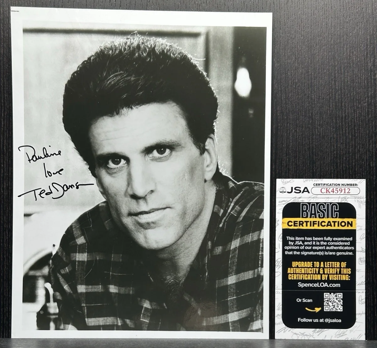 Ted Danson — TED DANSON SIGNED CHEERS 8x10 PHOTO Original Authentic Autograph JSA Sam Malone, image 2