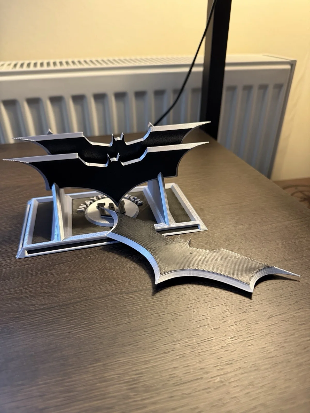 3D Printed Batman Batarang Display Set – Includes Stand, image 3