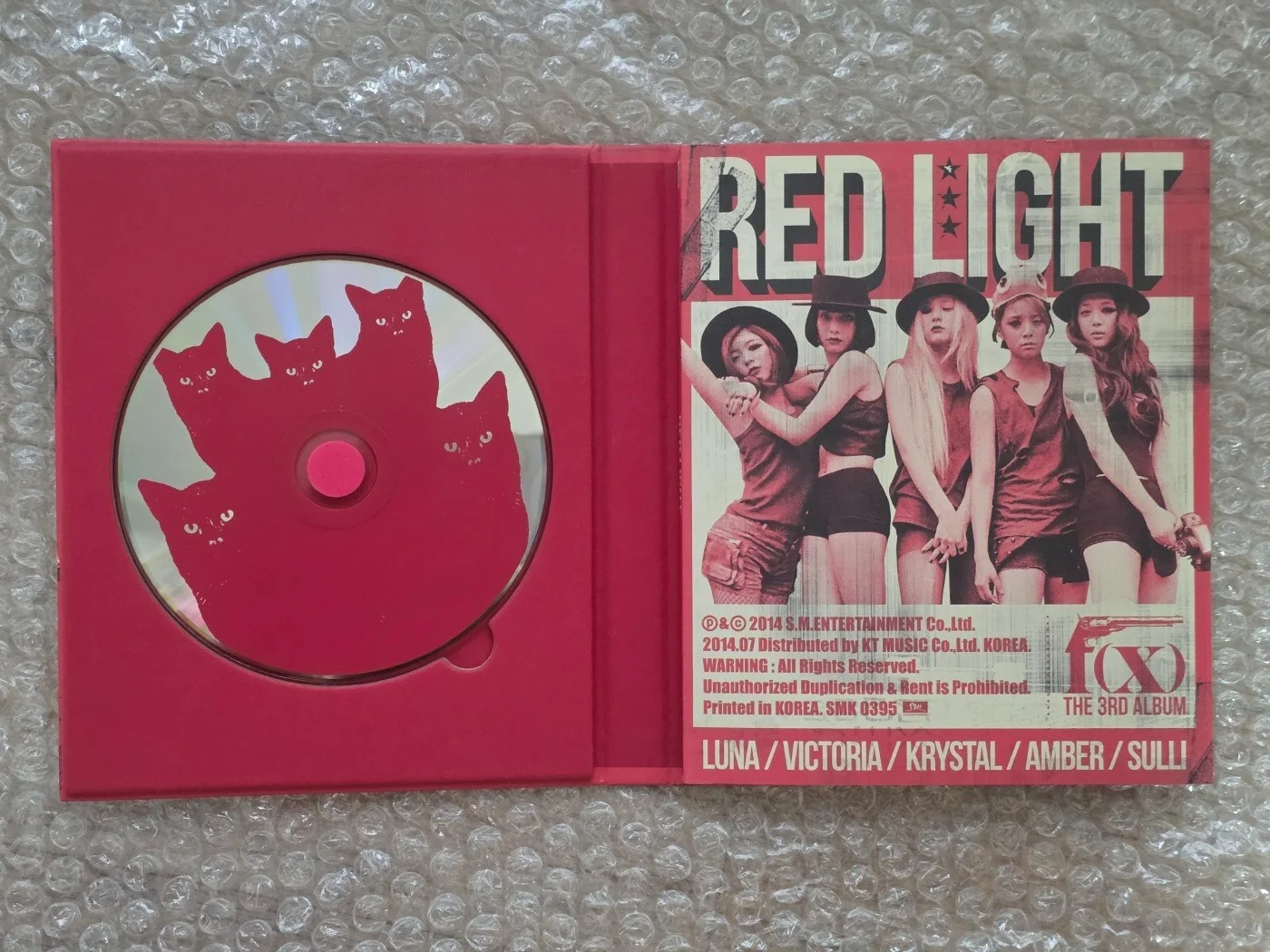 SM FX F(X) Red Light Album Photocard, image 3