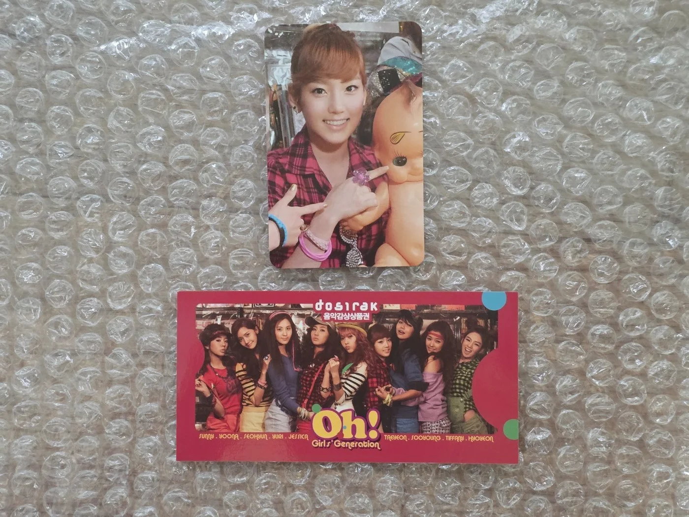 SNSD Oh Album Fan Event Autographed Hand Signed TAEYEON Photocard, image 2
