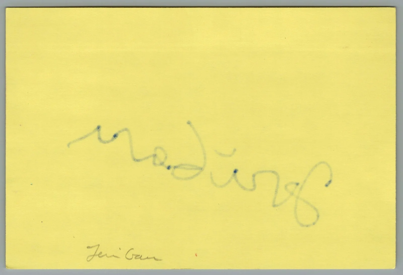Teri Garr — Teri Garr Signed 4x6 Index Card Tootsie Autographed, image 2
