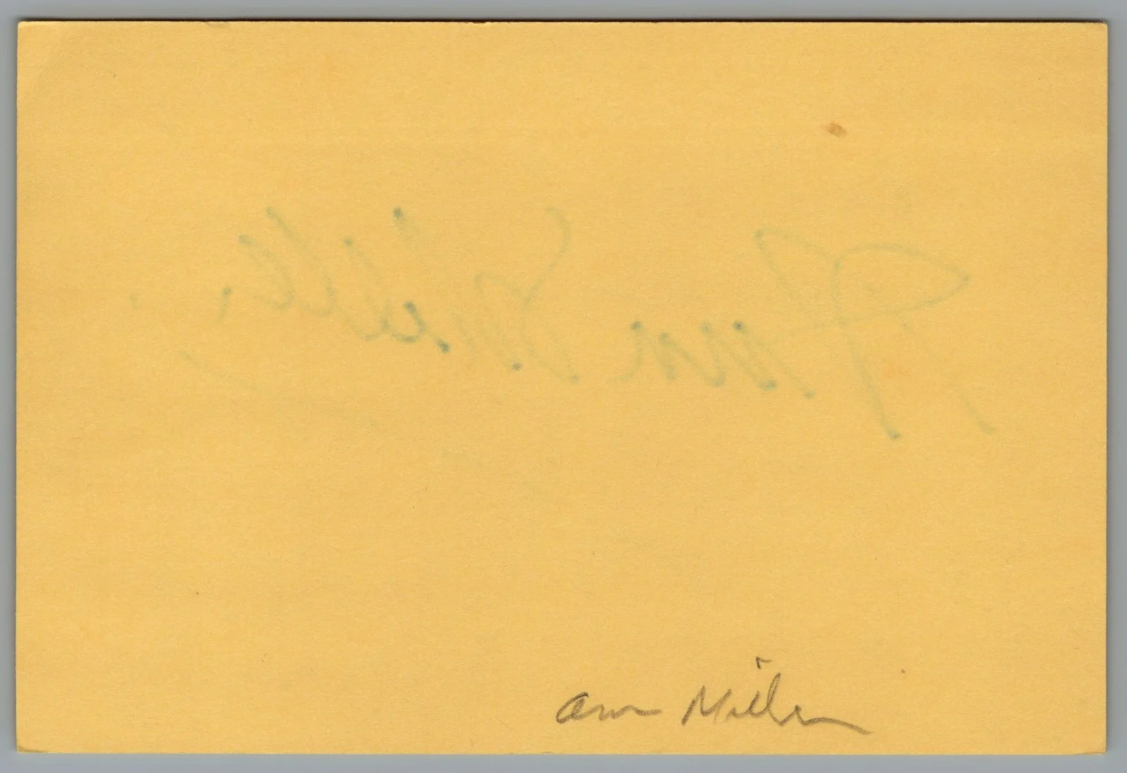 Ann Miller — Ann Miller Signed 4x6 Index Card Kiss Me Kate Autographed, изображение 2
