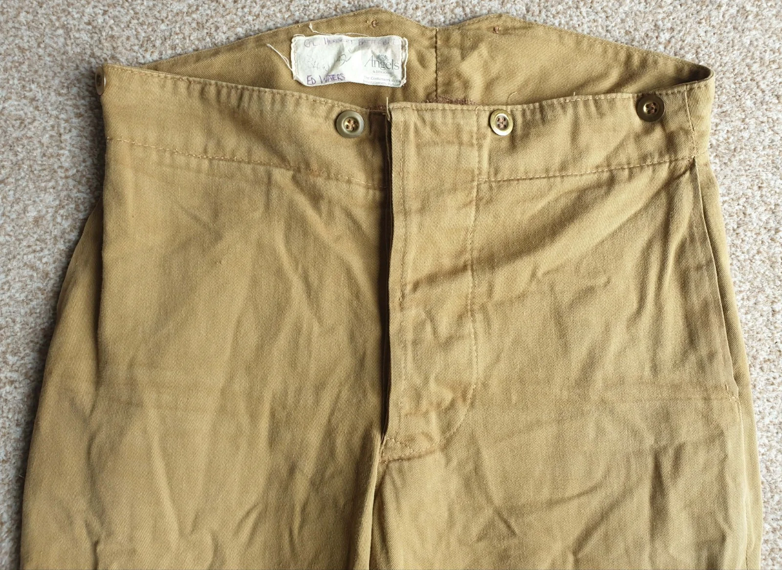 ALL THE KINGS MEN ED WATERS CPL HERBERT BATTERBEE TROUSERS ANGELS PROP COSTUME, image 2
