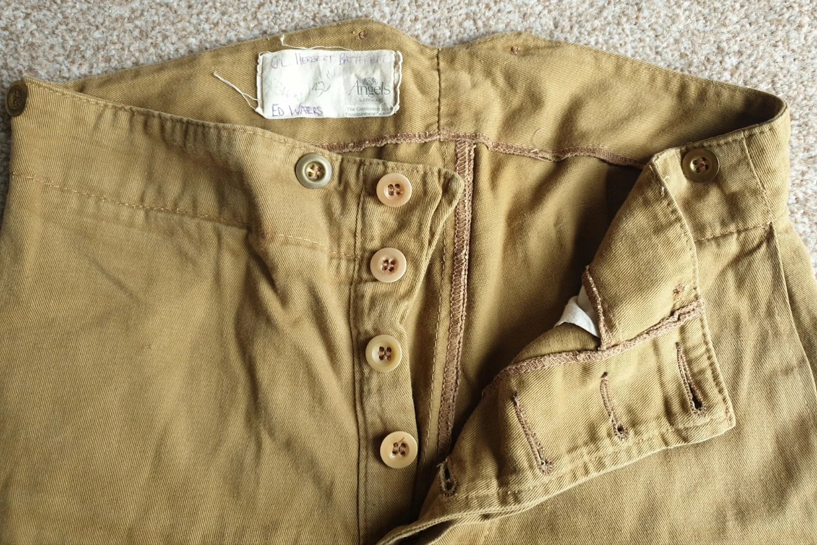 ALL THE KINGS MEN ED WATERS CPL HERBERT BATTERBEE TROUSERS ANGELS PROP COSTUME, image 4