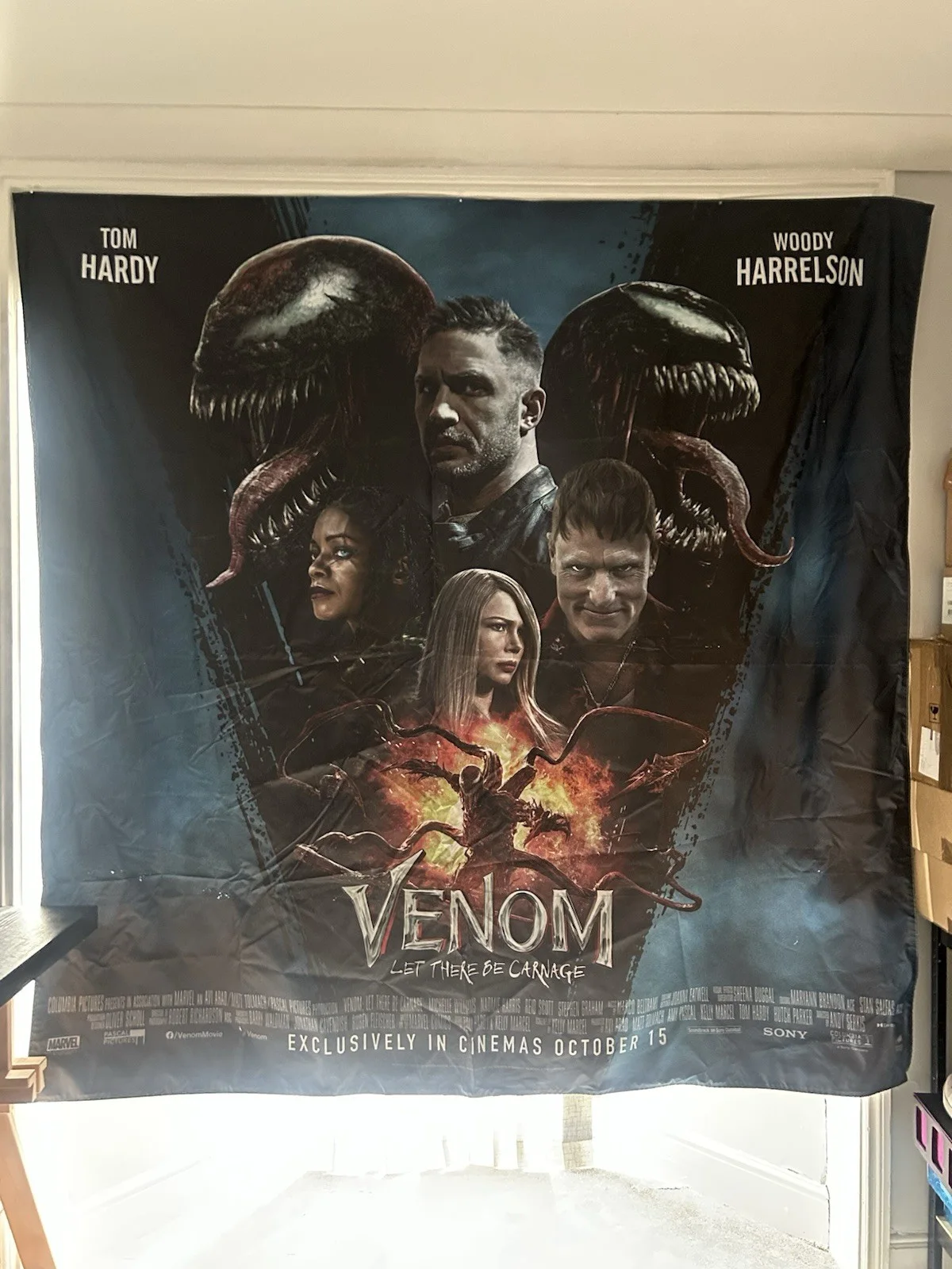 Venom Cinema Vinyl Movie Poster 2m X 2m Marvel Sony Hardy Memorabilia, изображение 2