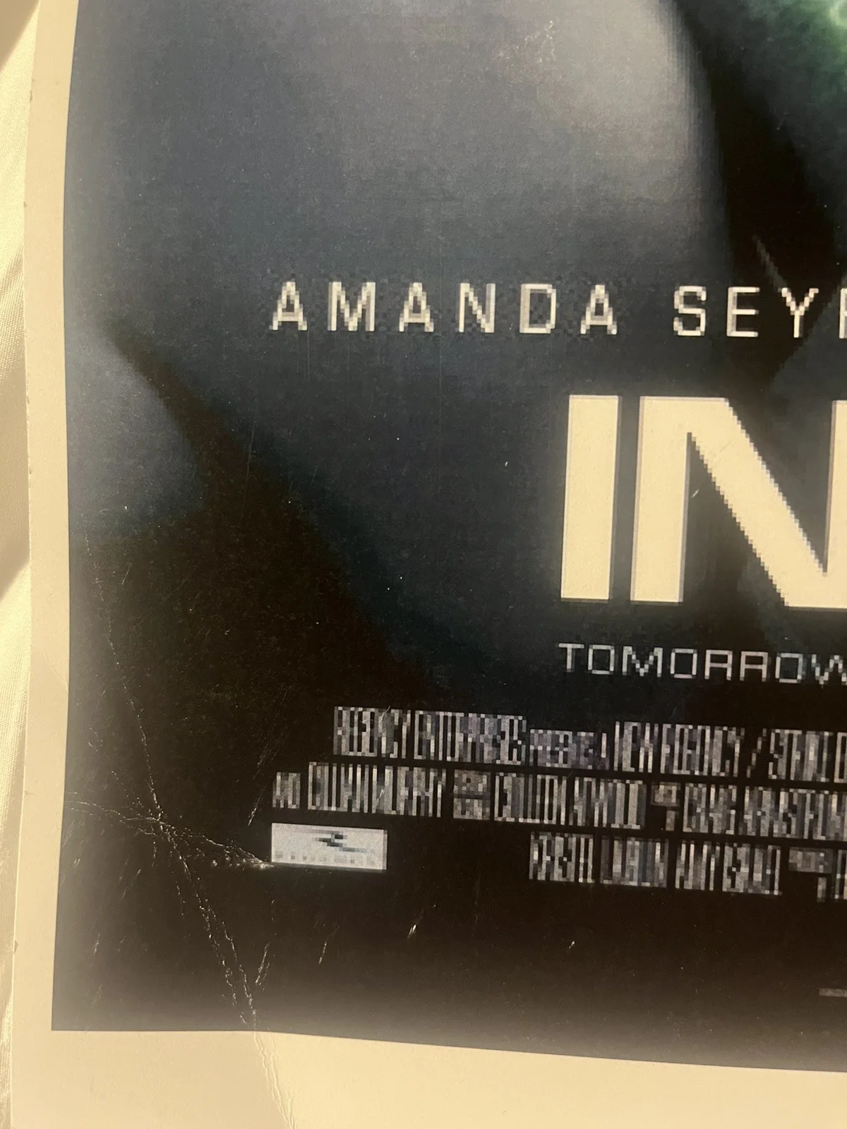Amanda Seyfried In Time signed 11x17 poster authentic with proof pic, image 3