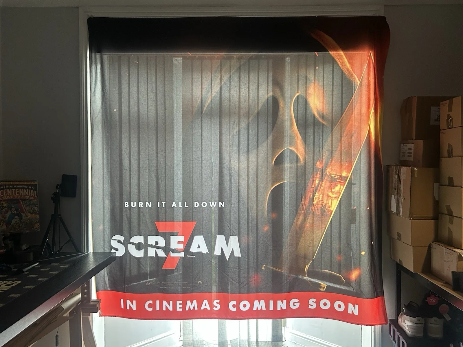 Scream 7 Original UK Cinema Promotional 2026 Fabric Movie Poster 2m X 2m Horror, изображение 2