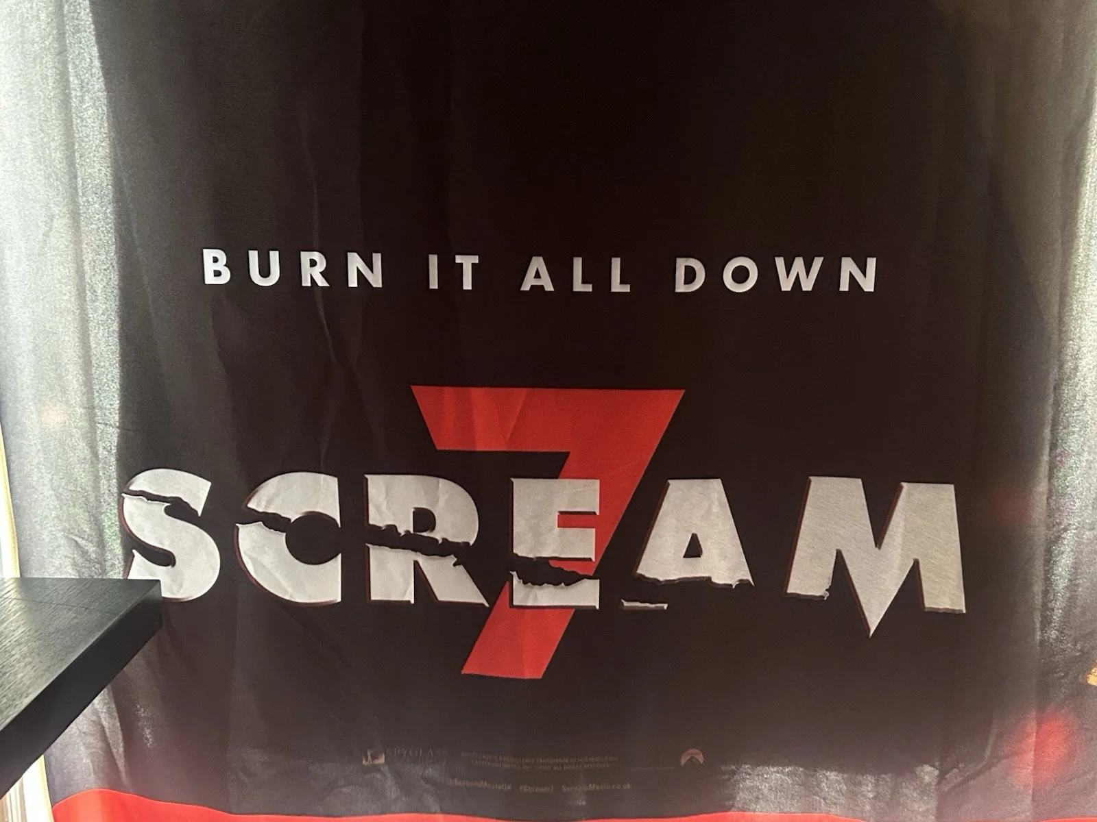 Scream 7 Original UK Cinema Promotional 2026 Fabric Movie Poster 2m X 2m Horror, изображение 4