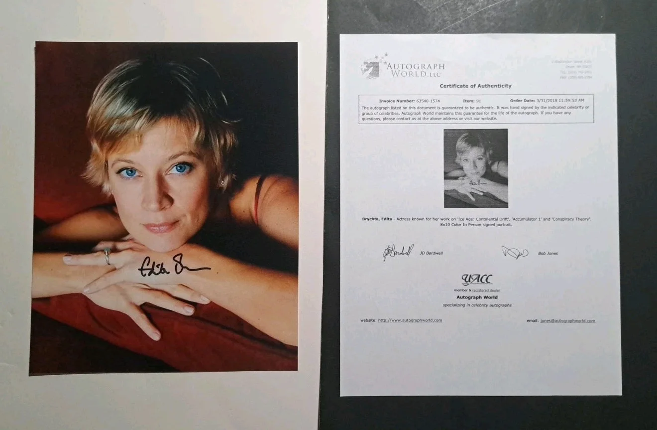 Edita Brychta — Edita Brychta Signed 8×10 Photo w/ COA – Ice Age: Continental Drift – Authentic