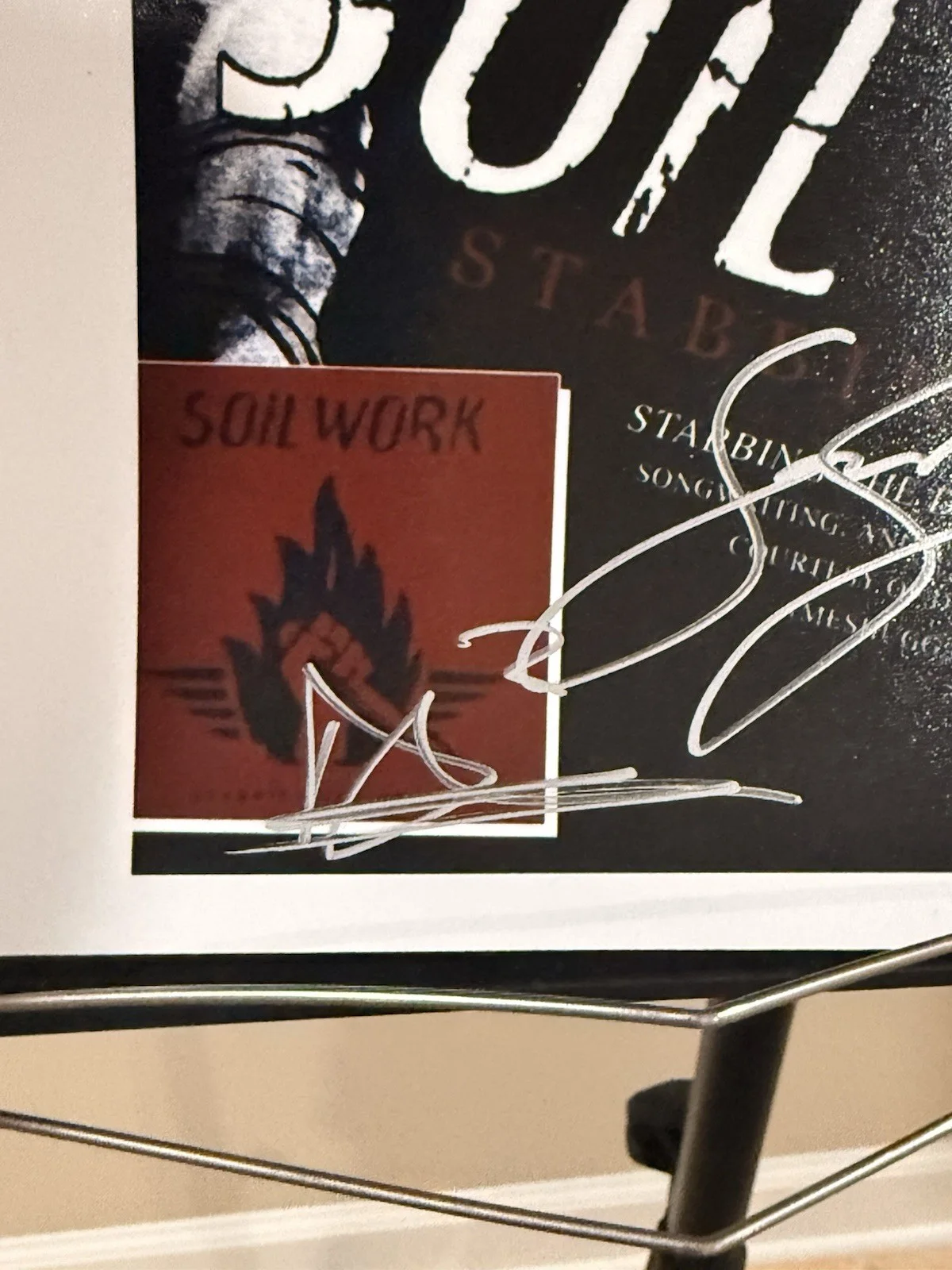 Soilwork 2005 “Stabbing The Drama” Signed Poster w/ JSA Certification, image 2