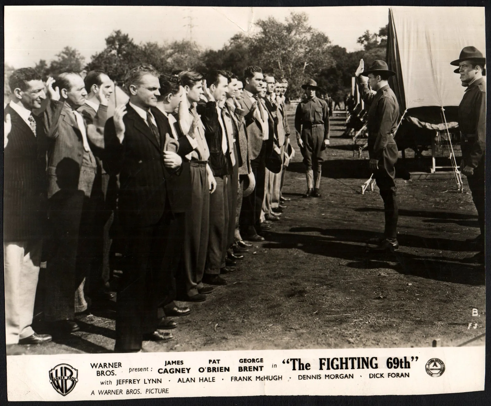 FIGHTING 69TH 1940 James Cagney, Alan Hale 2 STILLS, image 2