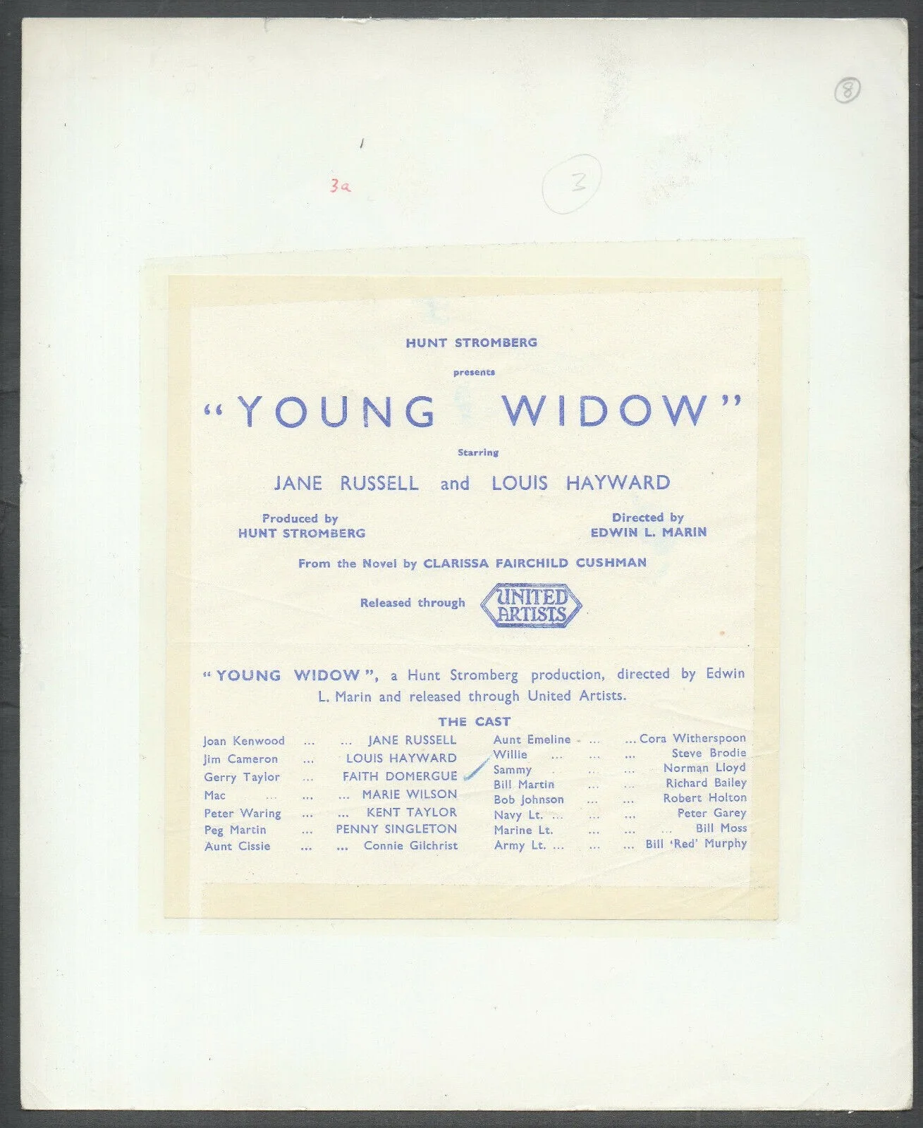 YOUNG WIDOW 1946 FAITH DOMERGUE glamour 10x8 STILL #14, image 2