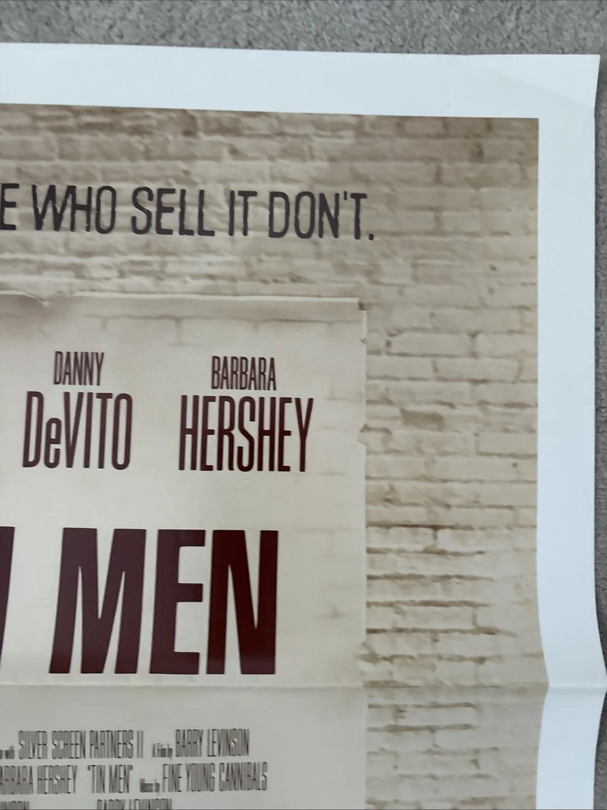Tin Men (1987) Original US One Sheet Movie Poster, изображение 4