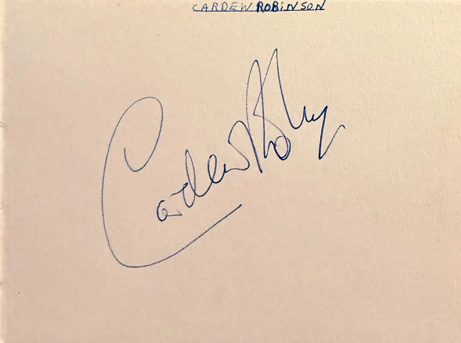 Cardew Robinson — CARDEW ROBINSON Signed Autographed 4x5 ALBUM PAGE The Avengers What's Up Nurse, изображение 3