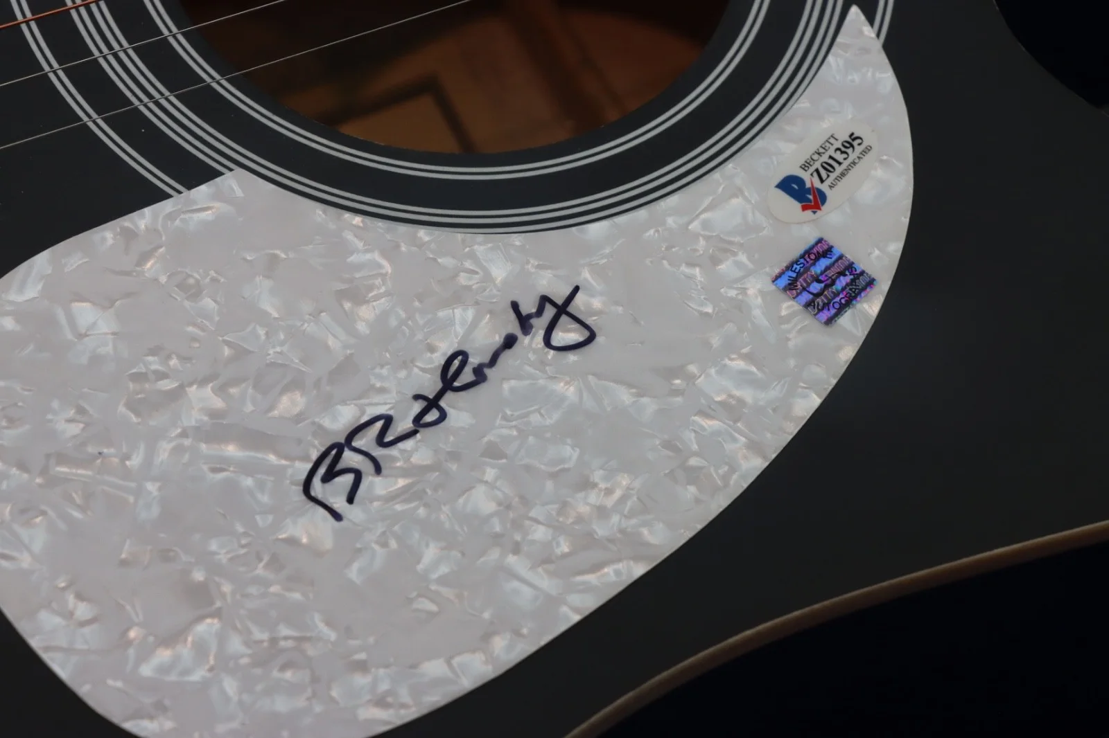 BRUCE HORNSBY Autographed Acoustic Guitar BECKETT Authenticated Auto COA Glarry, изображение 2