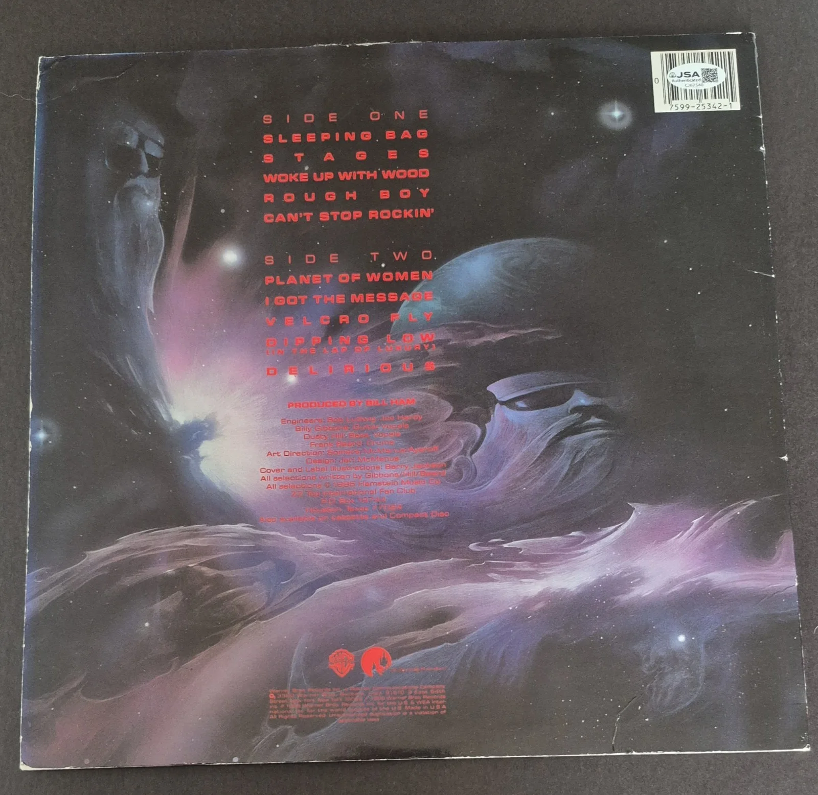 Dusty Hill Signed ZZ TOP Afterburner Album Jsa Died 2021, изображение 3