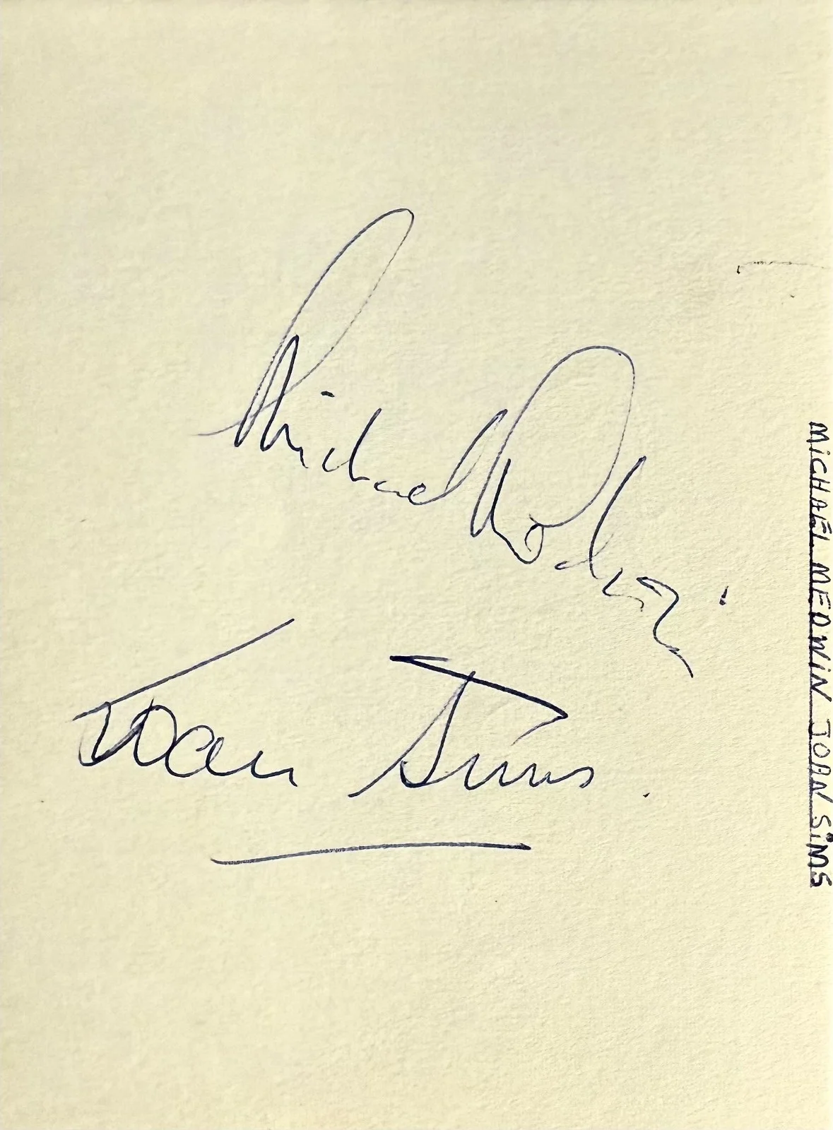 Joan Sims, Dick Bentley, Michael Medwin — JOAN SIMS MICHAEL MEDWIN DICK BENTLEY Multi Signed Autographed 4"x 5" ALBUM PAGE