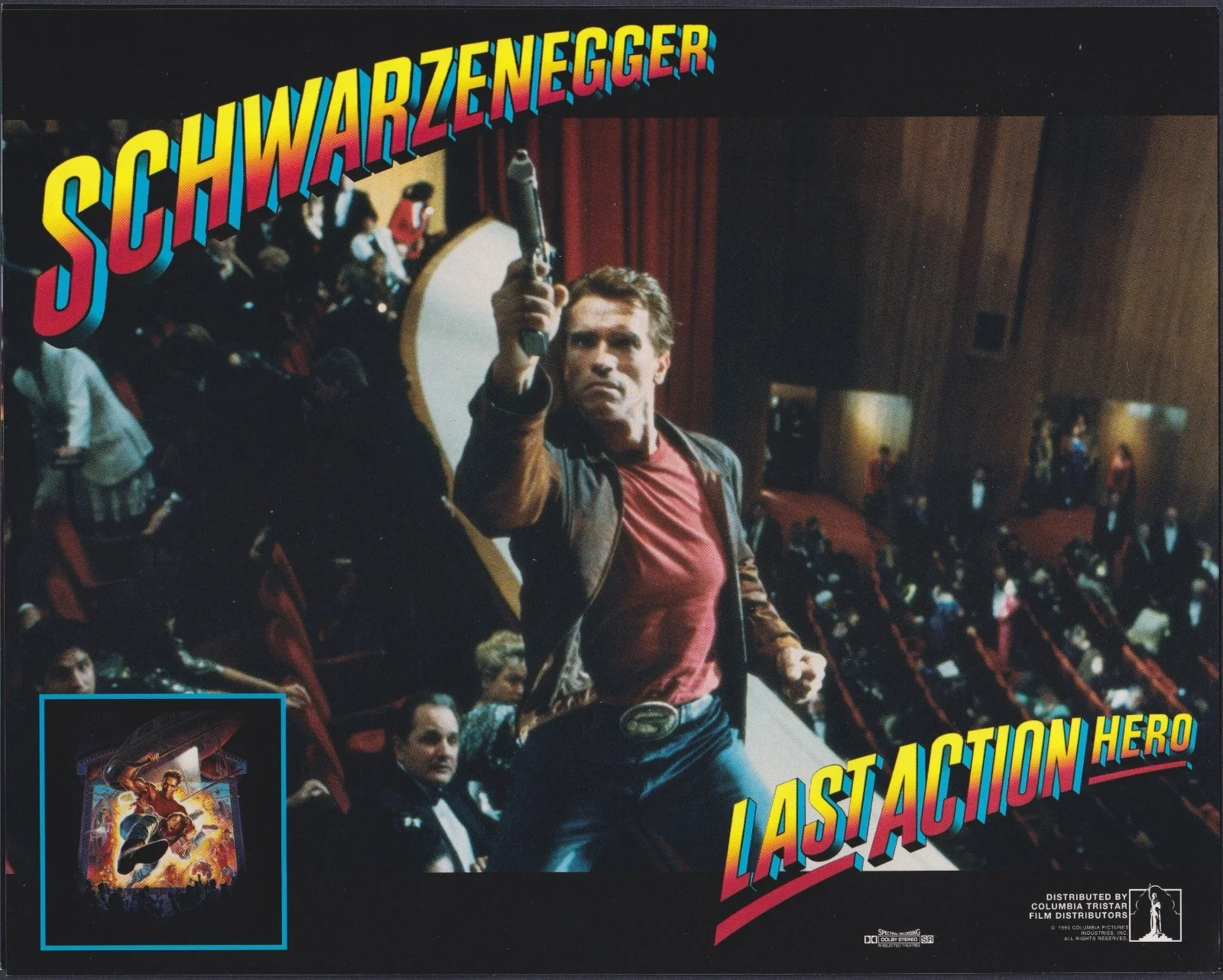 Last Action Hero 8x Original UK FOH Lobby Cards Arnold Schwarzenegger 1993, изображение 2