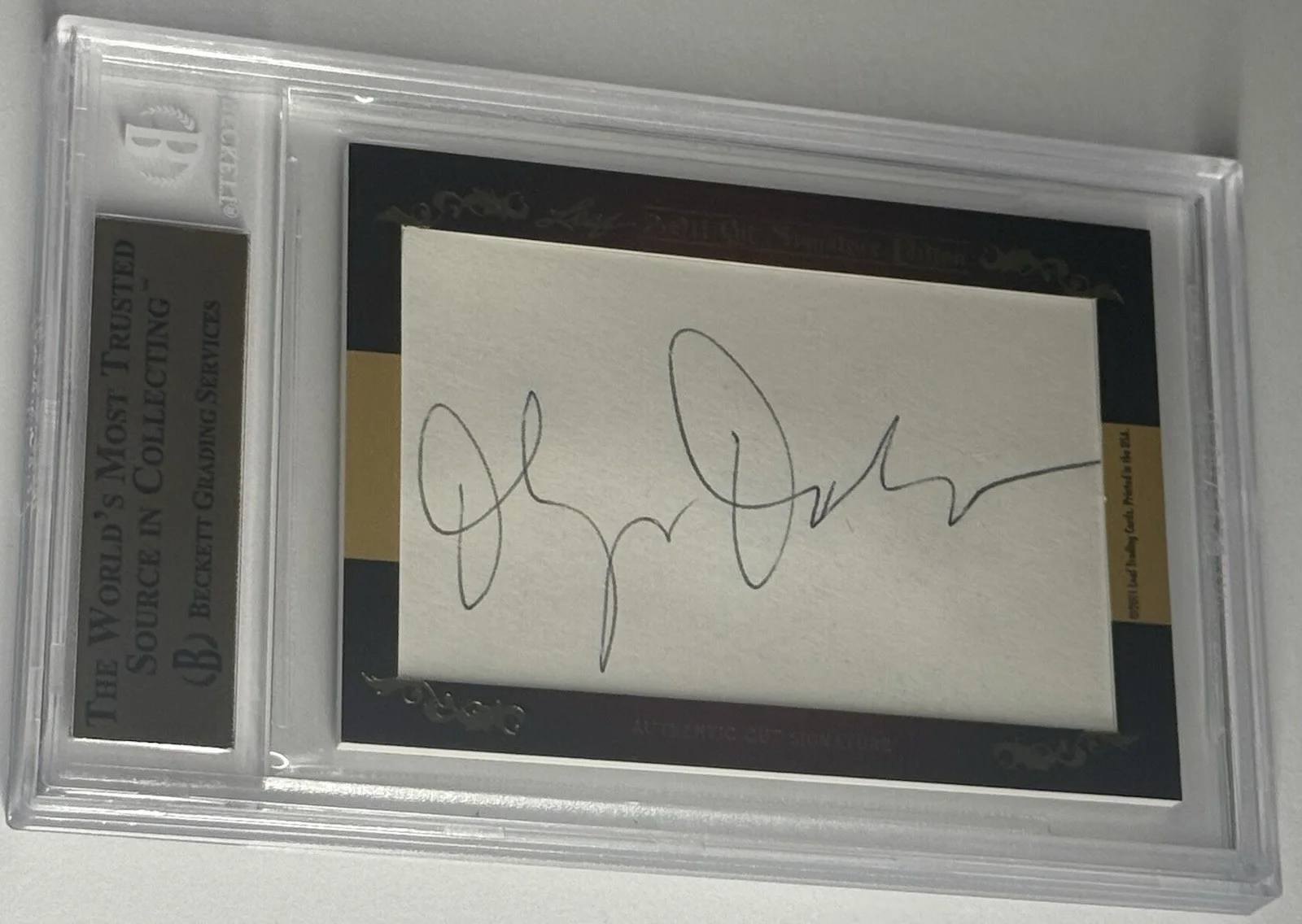 NOAH WYLE, OLYMPIA DUKAKIS — 2011 Leaf Cut NOAH WYLE OLYMPIA DUKAKIS Dual Signed Auto #ed 1/1 BGS Autograph, image 3