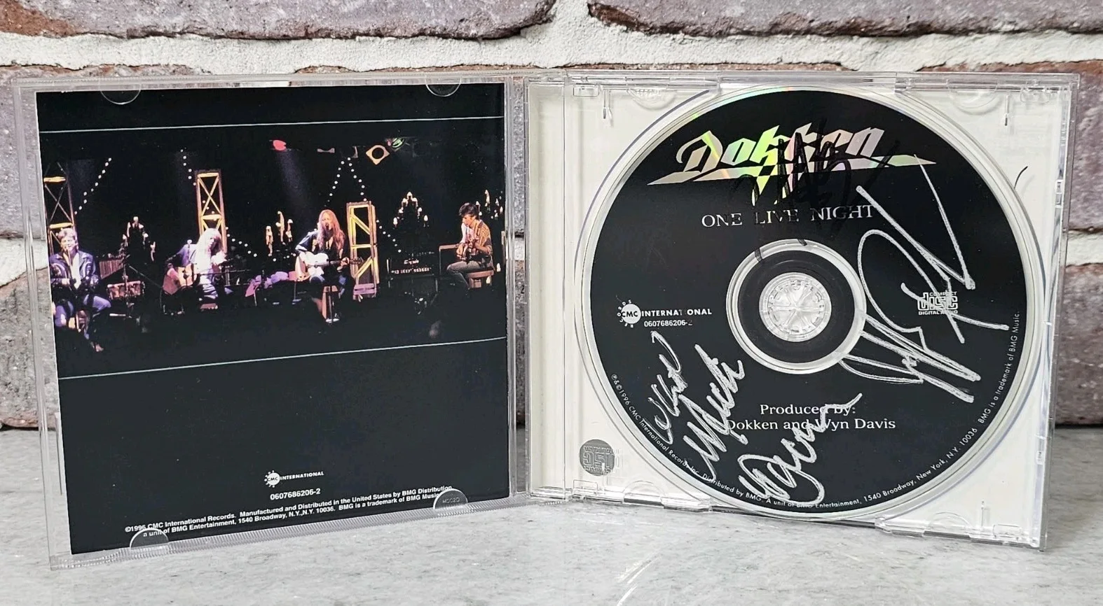 Dokken Band Signed Autographed "One Live Night" CD Cover + Disc, image 2