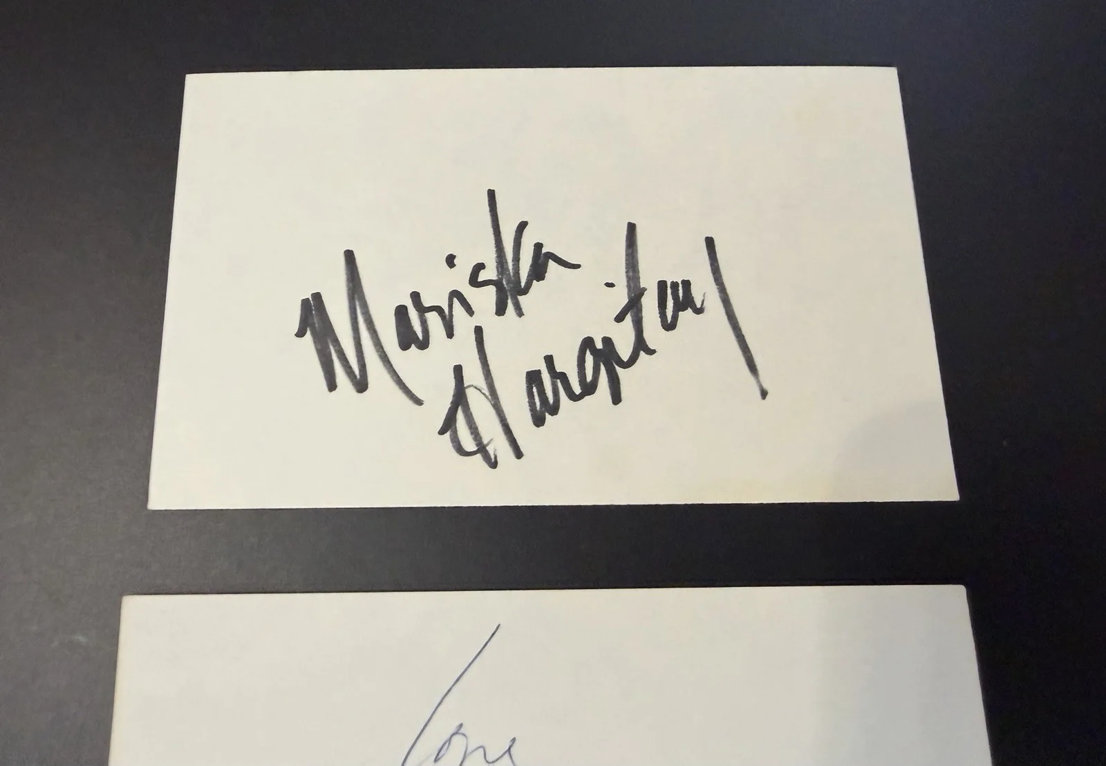 Mariska Hargitay & BD Wong Signed Autograph Cards Law & Order SVU, image 2