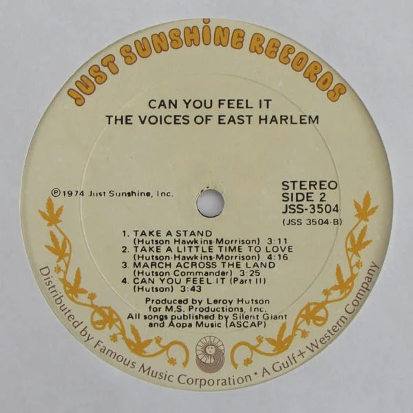 The Voices Of East Harlem - Can You Feel It (1974 US Original) [LP], изображение 4