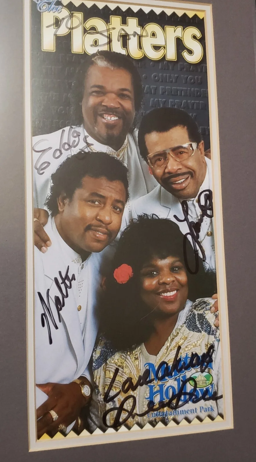 The Platters Autographed Photograph Signed Framed Picture Group Mutton Hollow, изображение 2