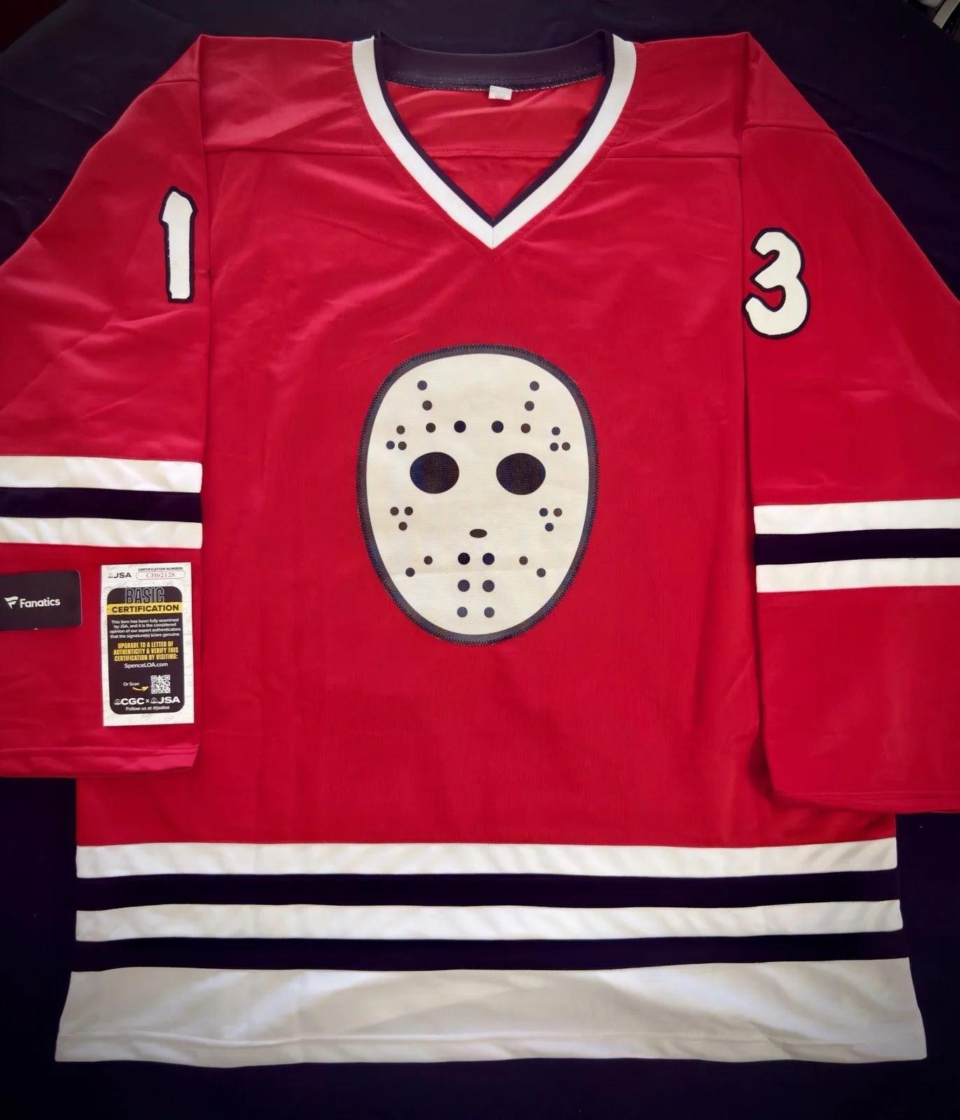 ARI LEHMAN — Ari Lehman Autographed Inscription “Jason 1” Vorhees Hockey Jersey JSA Authentic, изображение 2