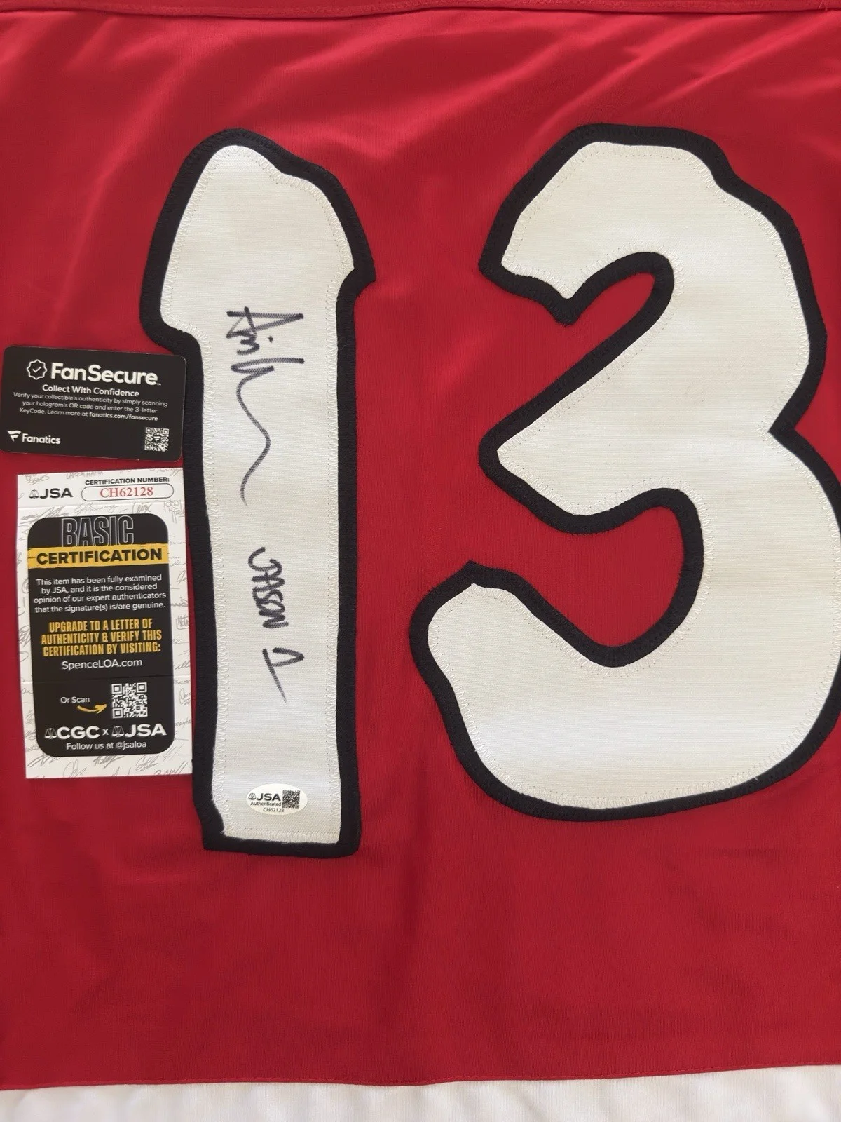 ARI LEHMAN — Ari Lehman Autographed Inscription “Jason 1” Vorhees Hockey Jersey JSA Authentic, изображение 4