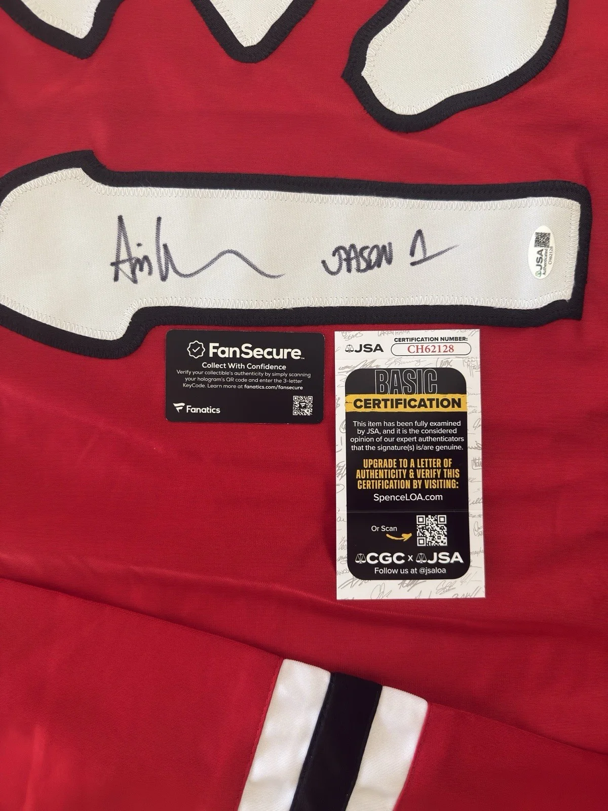 ARI LEHMAN — Ari Lehman Autographed Inscription “Jason 1” Vorhees Hockey Jersey JSA Authentic, изображение 5