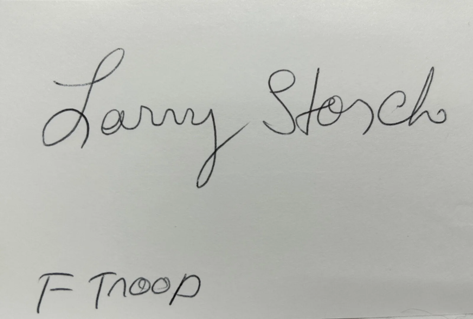 Larry Storch — Larry Storch F-Troop American Actor Comedian Signature Index Card Original, изображение 2