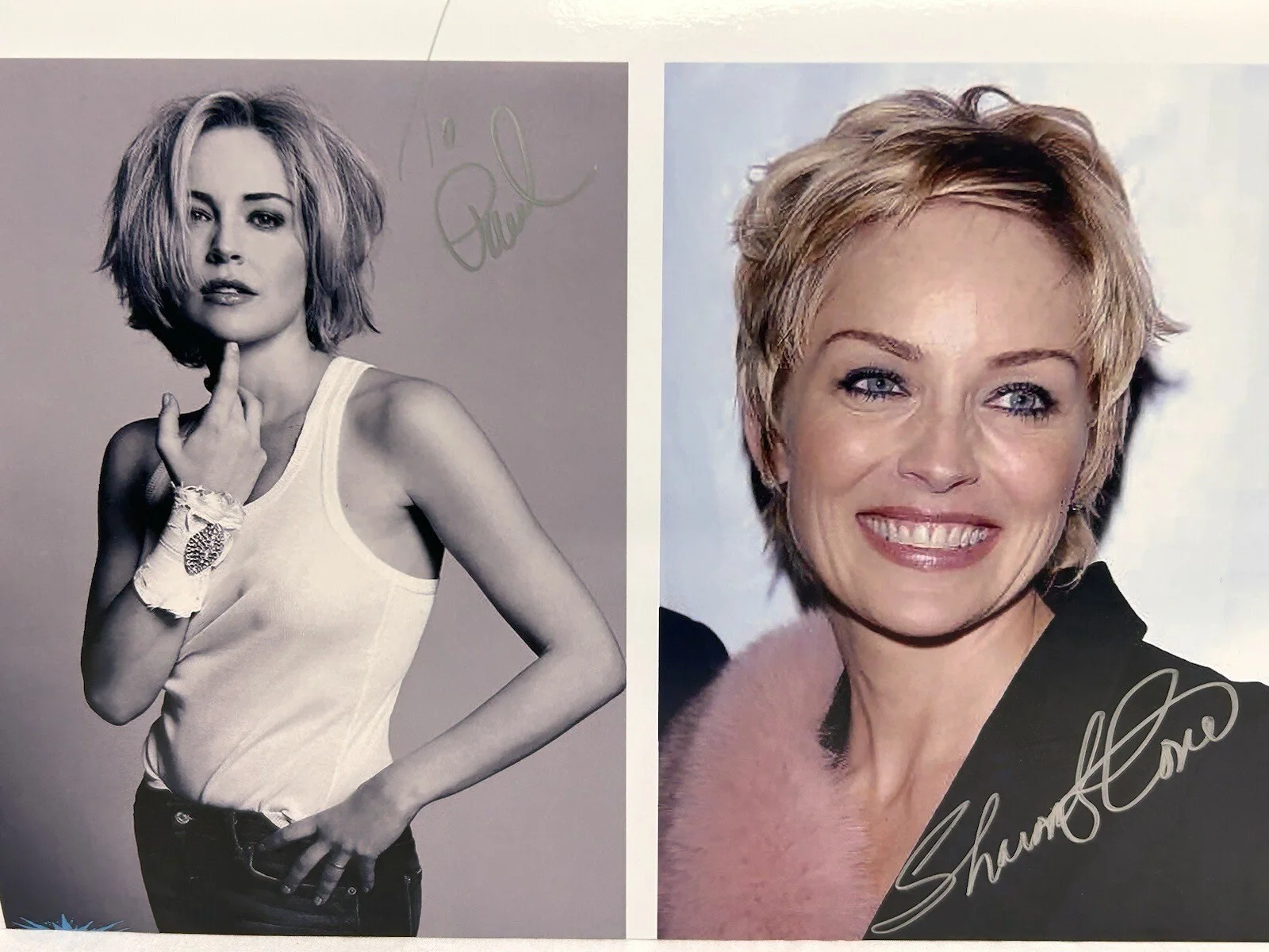 Sharon Stone — Sharon Stone American Actress Painter 8 x 10” Colored Picture Signed, image 2